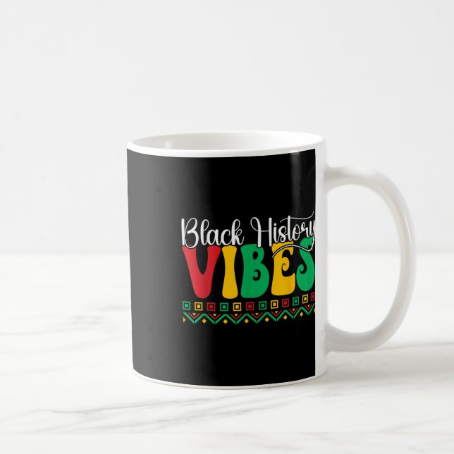 Black History Vibes African American Freedom Junet Coffee Mug (Right)