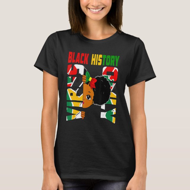 Black History Vibes Only Melanin Princess Black Gi T-Shirt (Front)