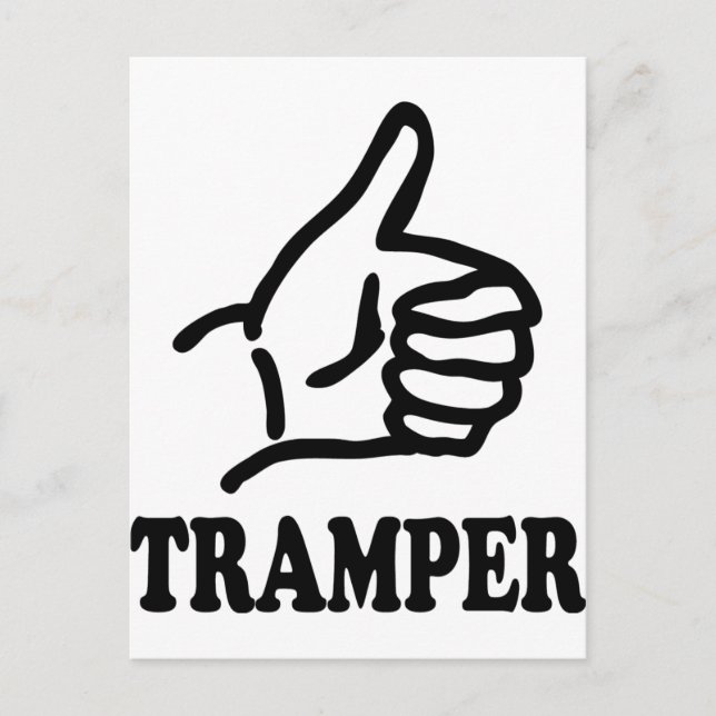 black hitchhiker icon postcard (Front)