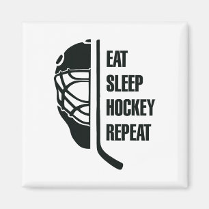 Black Hockey Design For Professional Ice Hockey Pl Magnet