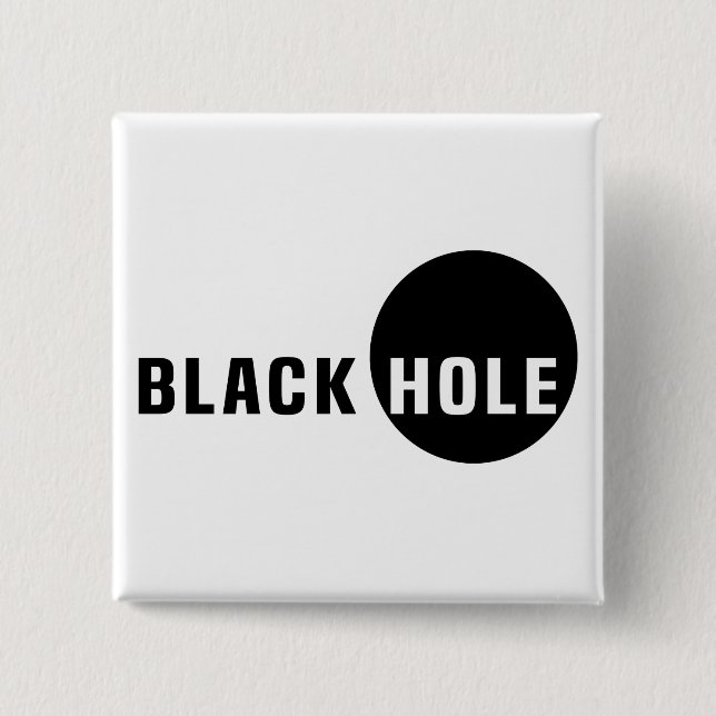 Black Hole 15 Cm Square Badge (Front)