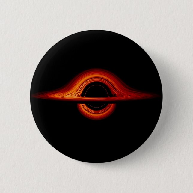 Black Hole Accretion Disc 6 Cm Round Badge (Front)