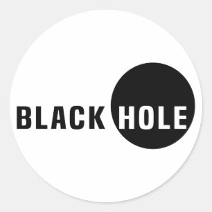 Black Hole Classic Round Sticker