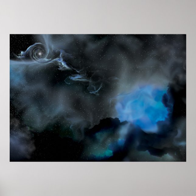 Black Hole & Companion Star Poster (Front)