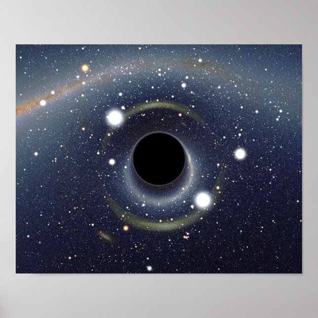 Black Hole Einstein Ring NASA Poster (Front)