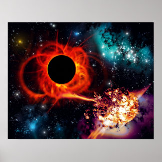 Black Hole Feeding (20 x 16) Poster