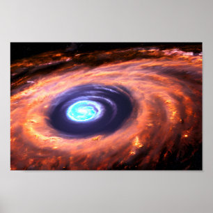 Black Hole Galactic Explosion Universe Night Sky Poster