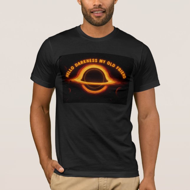 Black Hole Interstellar Conversation T-Shirt (Front)