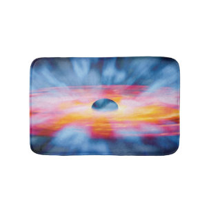 Black Hole Outflows - Colourful Artist Concept Bath Mat
