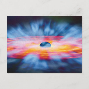 Black Hole Outflows - Colourful Artist Concept Postcard