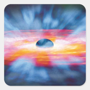 Black Hole Outflows - Colourful Artist Concept Square Sticker