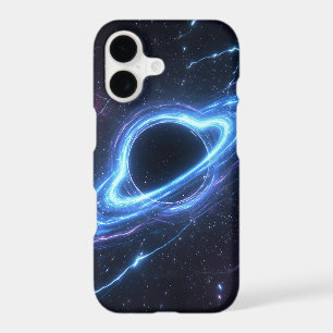 Black Hole Phone Case Electric Blue Cosmic