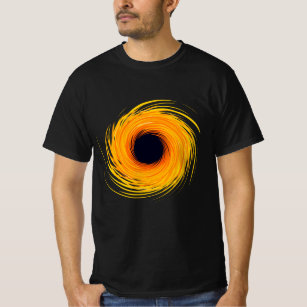 Black Hole printed on black T-Shirt