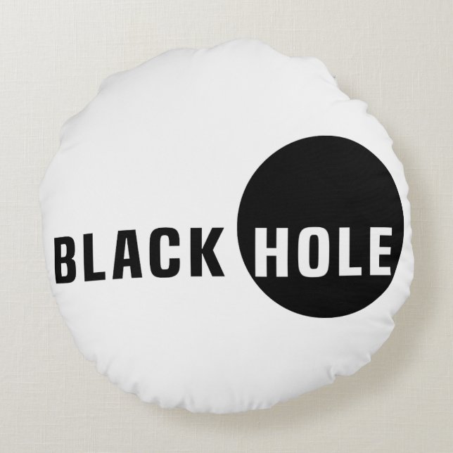 Black Hole Round Cushion (Back)