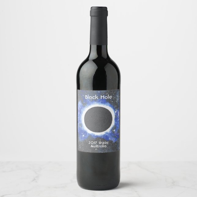 Black Hole Shiraz Wine Label (Front)