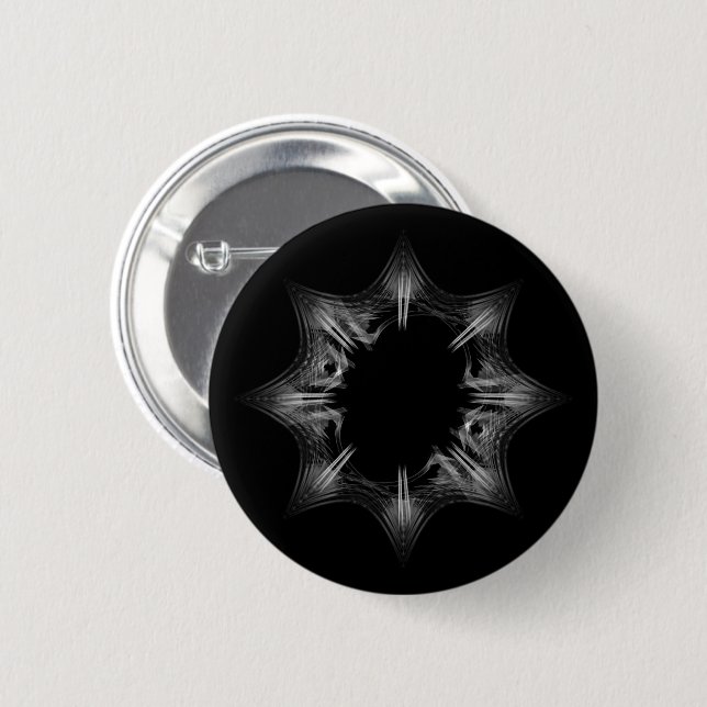 Black Hole Snowflake 6 Cm Round Badge (Front & Back)