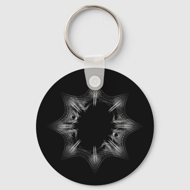 Black Hole Snowflake -  Key Ring (Front)