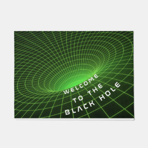black hole space astronauts welcome door mat