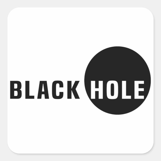 Black Hole Square Sticker (Front)