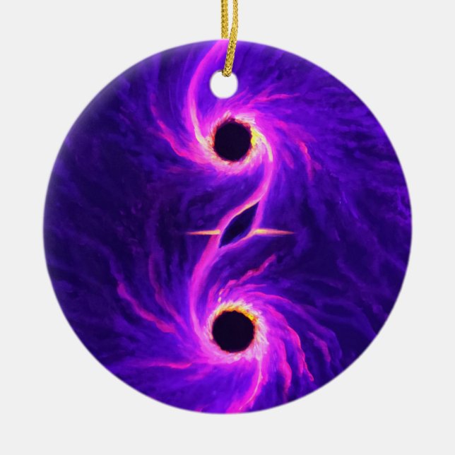Black holes  ceramic ornament (Front)