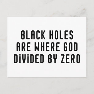 Black Holes Zero Postcard