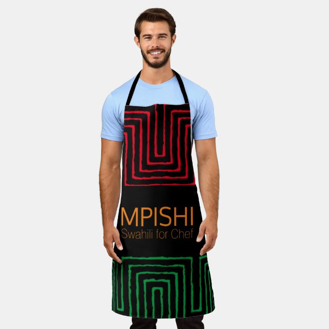 Black Holiday Juneteenth Kwanzaa Apron (Worn)