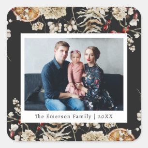 Black Holiday Photo Sticker