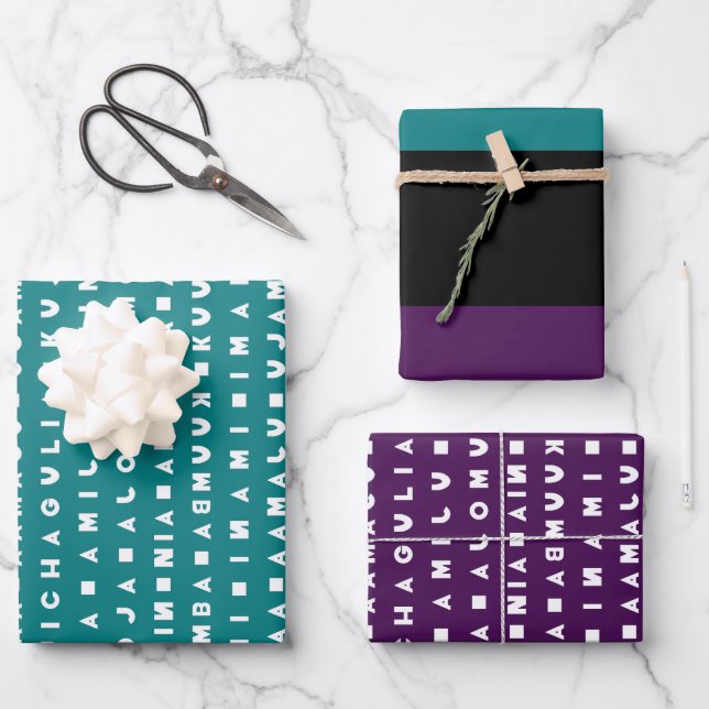 BLACK HOLIDAY WRAPPING PAPER SHEET (Front)