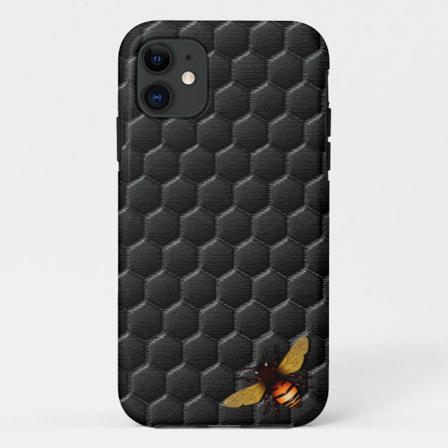 Black Honeycomb Case-Mate iPhone Case (Back)