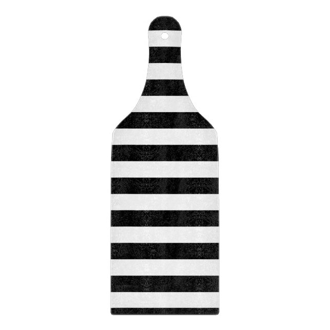 Black Horizontal Stripes Cutting Board (Front)