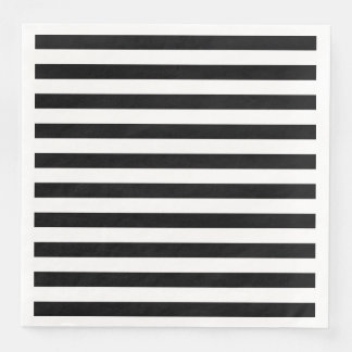Black Horizontal Stripes Napkin