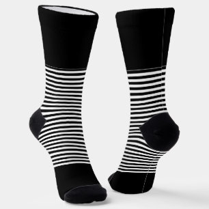 Black + Horizontal Stripes Socks