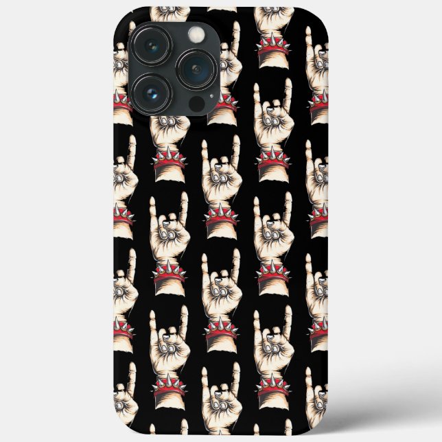 Black Horns Up  Case-Mate iPhone Case (Back)