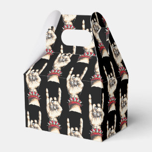 Black Horns Up Favour Box