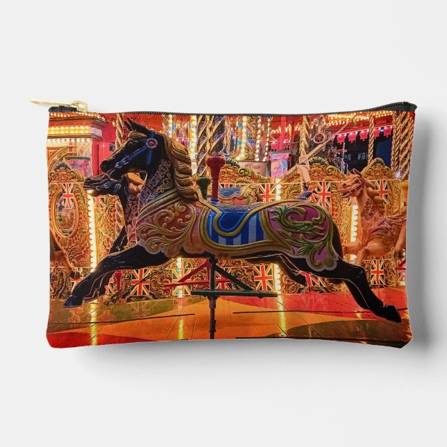 Black horse accessory pouch (Front)