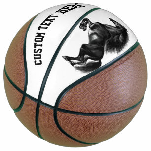 Black Horse Basketball with Custom Text