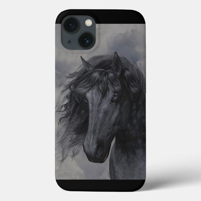 Black Horse Case-Mate iPhone Case (Back)