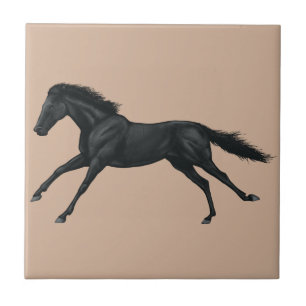 Black Horse Ceramic Tile