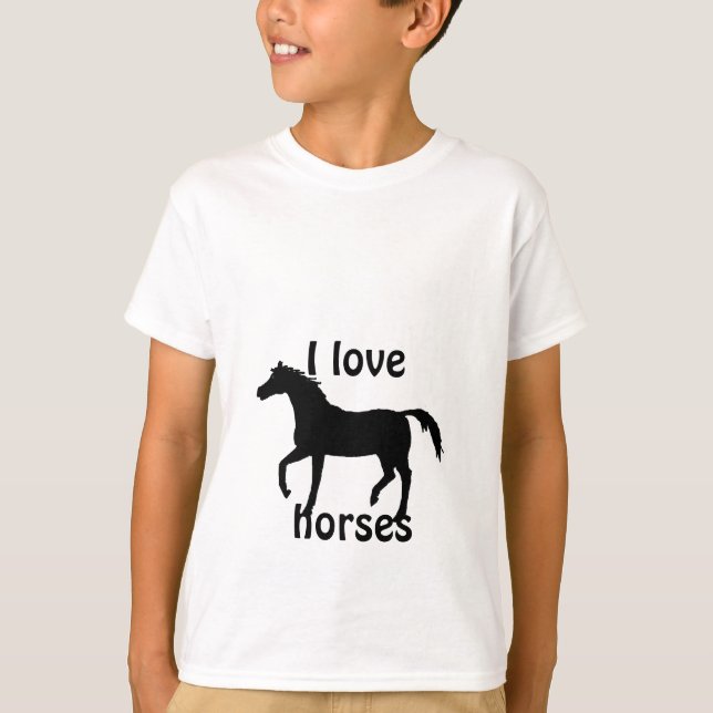Black Horse childs tshirt (Front)