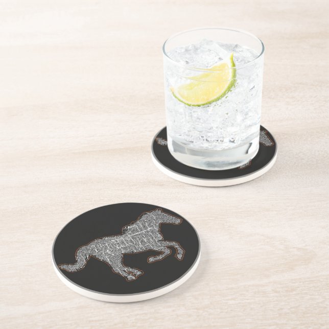 black horse coaster (Side)