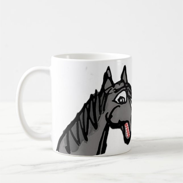 Black Horse Coffee Mug (Left)