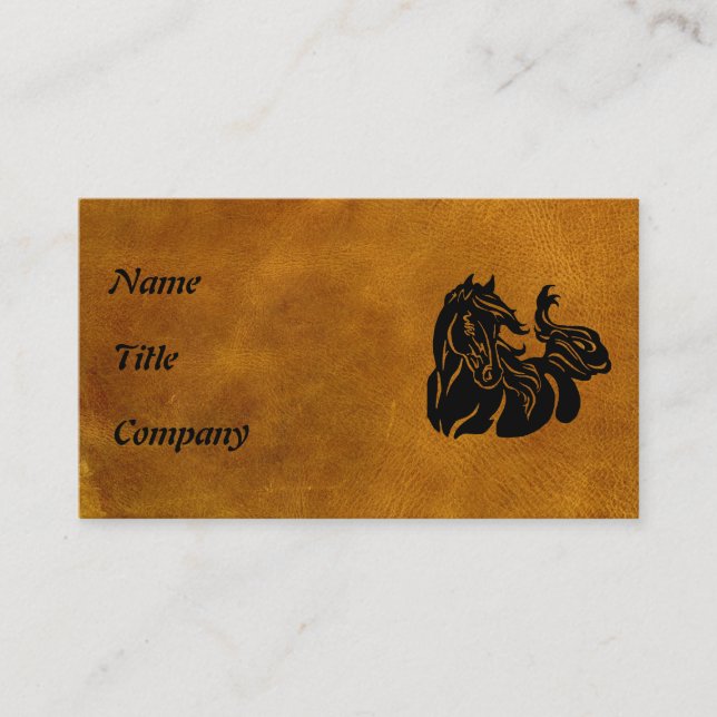 Black Horse  Customised Business Card (Front)