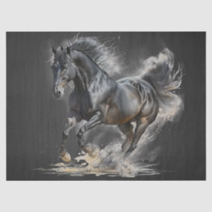 Black Horse Decoupage Tissue Paper