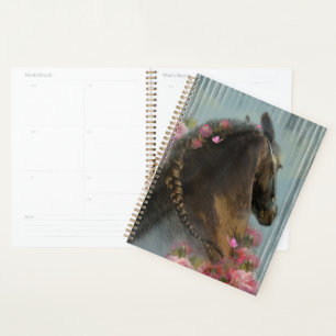 Black Horse Friesian Horse - Calendar, Planner