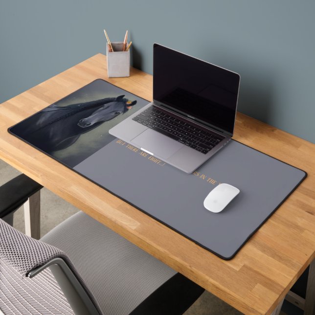 Black Horse Friesian - Mouse Pad, Desk Mat (Office 2)