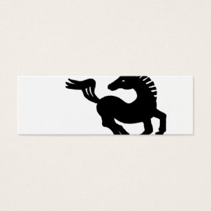 Black horse galloping