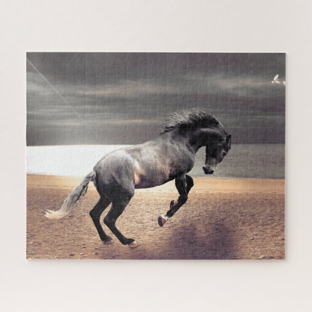 Black Horse Jigsaw Puzzle (Horizontal)