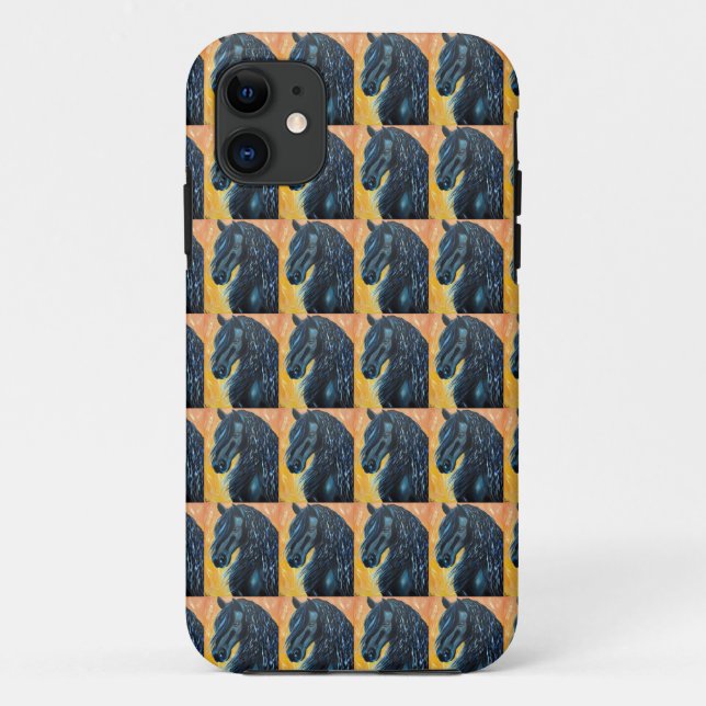 Black Horse Painting Case-Mate iPhone Case (Back)