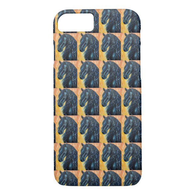 Black Horse Painting Case-Mate iPhone Case (Back)