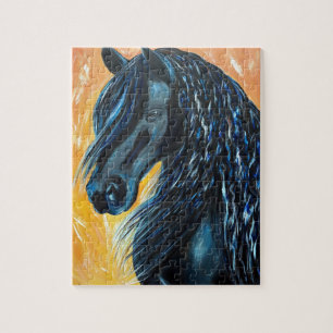 Black Horse Painting Jigsaw Puzzle